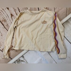 Rip Curl Cream Long Sleeve Tee with Purple and Orange Accents